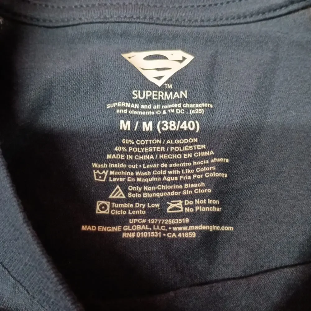 Superman Graphic T-Shirt‎ Men’s Size M Medium Blue New NWT
